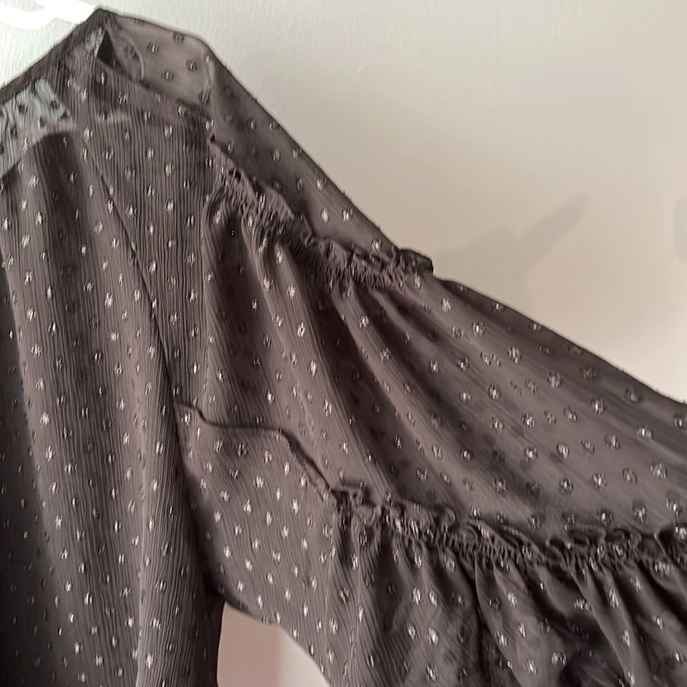 DKNY Iridescent Dots Top   Size L EUC - Picture 5 of 6